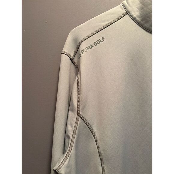 Puma Men's Large Gray Golf Pullover Quarter-Zip Lightweight Casual - Picture 2 of 11
